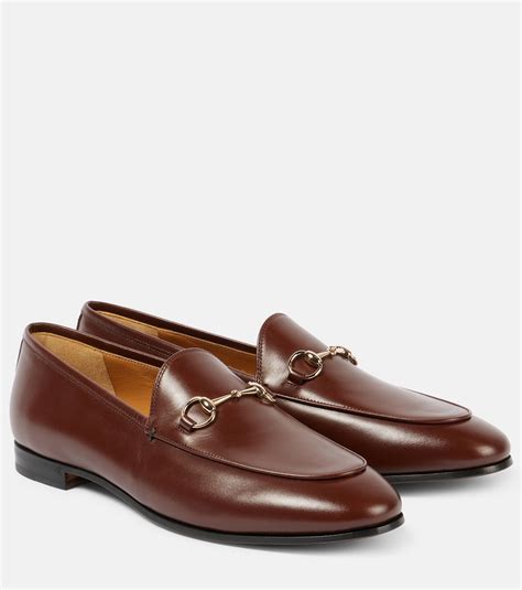gucci brown jordaan loafers